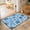 Indigo, Slate, variant on Round Rugs 5Ft, Lime Green Round Area Rug Washable Indoor Throw Carpet, Jungle Palm Trees Coconut Palms Exotic Ferns Soft Non Slip Circle Rug for Cabinet Bathroom Home Decor Aesthetic