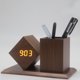 thumbnail image 5 of Portalápices Despertador Mesita de noche Reloj electrónico Bolígrafo Hogar Soporte de madera Reloj Kearding EL014022-01, 5 of 5