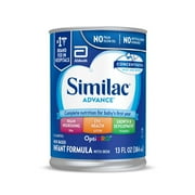 (6 pack) Similac Advance Concentrated Liquid Baby Formula With Iron, Has DHA & Lutein, 13-fl-oz Can
