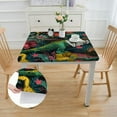 thumbnail image 2 of nygtbtfer Square Tablecloth with Elastic Edge,Animal Paw Print uflage Fitted Table Cloth Wipeable Square Table Cover for Dining Kitchen Party Indoor Outdoor Patio Table white, 2 of 7