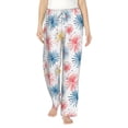 thumbnail image 2 of Lsque Bright Colorful Fireworks Print Women's Pajama Pants, Lounge Pant - Comfortable Home Wear,Elastic Waistband, Stylish Design-Medium, 2 of 9