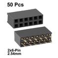 thumbnail image 2 of 50Pcs 2.54mm Pitch 2x6-Pin 2 Row Straight Connector Female Pin Header Strip, 2 of 3
