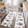 thumbnail image 2 of Colorful Mushroom Cartoon White Pattern Kitchen Rugs Sets Of 3,Kitchen Runner Rugs Non Skid Washable,Decorative Kitchen Floor Mats for Kitchen,Sink,Laundry,17"x30"+ 17"x47" + 17"x59", 2 of 6