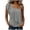 Gray, variant on Plus Size Tank Tops for Women Casual Asymmetrical One Shoulder Top, Ruffle Trim Thin Strap Loose Sleeveless Tank Black XXL
