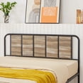 thumbnail image 5 of VECELO Full Size Metal Platform Bed Frame with Wooden Headboard, Heavy Duty Bed Frame, No Box Spring Needed/Noise-Free, Slate, 5 of 8