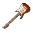 thumbnail image 3 of Guitarra eléctrica en miniatura Color rojo blanco elegante 3,9 pulgadas de longitud exquisito modelo de miniguitarra con caja para mesa marrón, 3 of 10