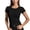 Black, variant on Ticikt Women's Slim Fit Ribbed T-Shirt, Crew Neck Short Sleeve Form Fitted Casual Basic Top,Black