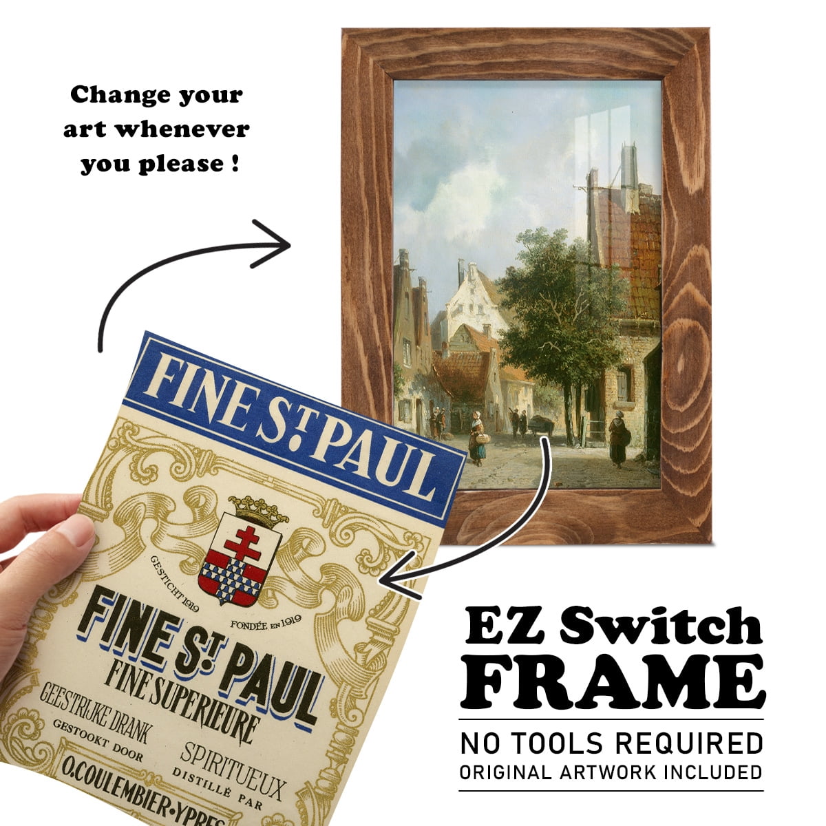 Fine St. Paul -Framed Print w/glass-Walnut
