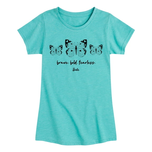 Barbie - Brave, Bold, and Fearless - Butterflies - Toddler And Youth Girls Raglan Graphic T-Shirt