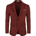 thumbnail image 5 of Trajes casuales para hombre, chaqueta deportiva de lino, chaqueta individual, solapa con muescas, traje masculino para verano, playa, vestidos de boda, fiesta, disfraces de lino, 5 of 5