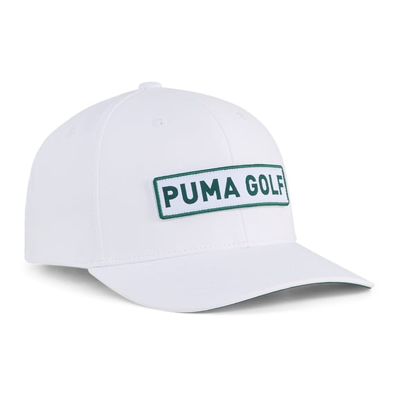 NEW Puma Golf 2025 Looper Snapback Hat Cap - White Glow / Dark Myrtle