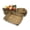 Light Brown, variant on 12 Pack Handmade Handwoven Dark Brown Bamboo Baskets – 8” Rectangular Organizers for Desk, Pantry, Bathroom, Small Item Storage, or Decorative Display – Bulk Supply Set