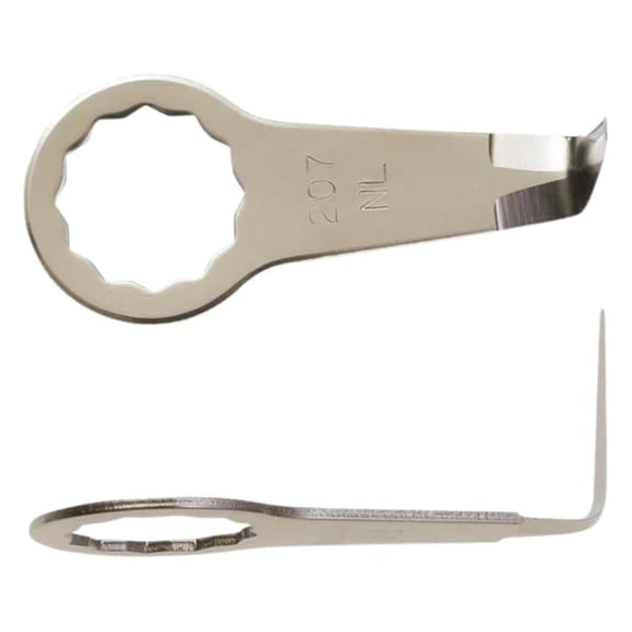 L-Shaped Cutting Blade for Precision Work - Serrated Design for Smooth, Clean Cuts on Cordless MultiMaster Tools, 1" Blade Length, 2-Pack - 63903207012