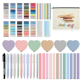 thumbnail image 1 of Annotation Set, Pencil Case Pouch, 300 Clear Sticky Notes, 2640 Sticky Labels, 11 Gel Ink Pens, 12 Highlight Markers, 1 of 7