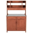 thumbnail image 5 of Leisure Season Outdoor Wood Kitchen Prep Station in Medium Brown, 5 of 5