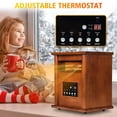thumbnail image 4 of LifePlus Infrared Space Heaters for Home, Portable Wood Electric Quartz Heater with Remote Control Thermostat Energy Efficient for Inside Use, 4 of 8