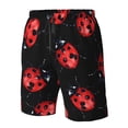 thumbnail image 5 of Kll Beautiful Red Ladybug Men'S Casual Summer Beach Shorts Hawaiian Shorts With Pockets-X-Large, 5 of 9