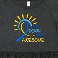 thumbnail image 4 of Inktastic Just Down Right Awesome Down Syndrome Awareness Ribbon Girls Toddler Dress, 4 of 5
