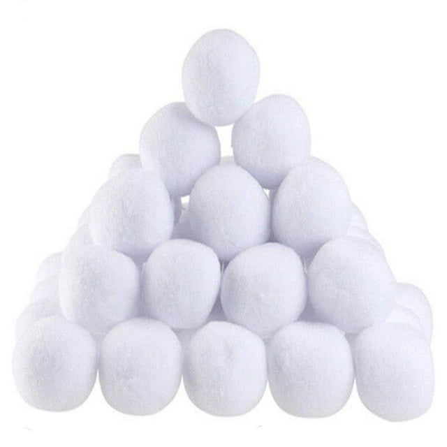 QualitChoice 50 Pcs Boules de Neige pour Enfants de 7 cm, Boules de Neige d'Intérieur de Combat, Fausses Boules de Neige, Présentant un Tas de 50 Boules de Neige Souples et Blanches de simulation en Polypropylène. Chaque Boule de Neige Jouet Mesure 7 cm de Diamètre, Parfaite pour des Jeux Sécuritaires à l'Intérieur et à l'Extérieur pour Enfants et Adultes. Convient aux Décorations de Noël, aux Jeux de Fête et aux Activités Festives.