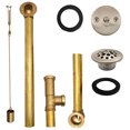thumbnail image 5 of Westbrass 22-1/2" 17 ga. Brass Bathtub Assembly with Trip Lever and Strainer Drain, Stainless Steel, 5 of 17