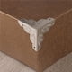 thumbnail image 3 of Caja de madera cubierta de esquina Wosthever 10 Uds protector de esquinas Decoración del hogar Plata, 3 of 6