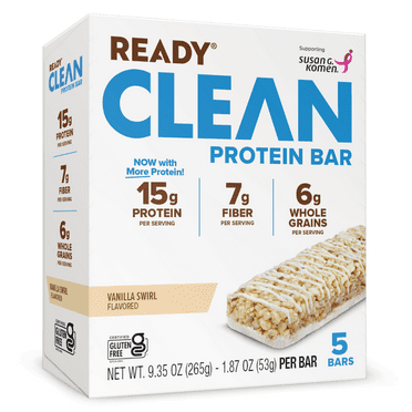Ready Clean Protein Bar, Vanilla Swirl, 5 Count Box Protein Bar