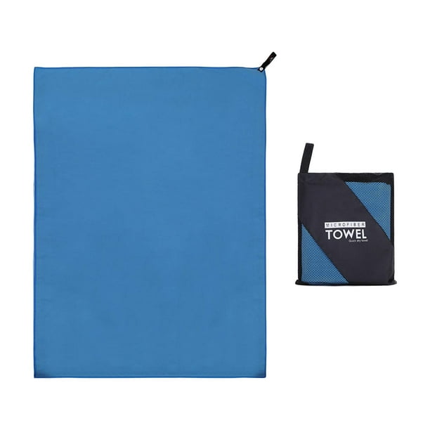 Toalla de microfibra plegable compacta 40x80cm Sunnimix para senderismo azul Banda de sudor de microfibra