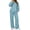15# Light Blue, variant on Women Sweat Sets 2 Piece Outfits | Lounge Sweatsuits, Outfit for Travel Airport, Crew Neck Sweatshirt Barrel Pant Set, Loose Fall Sweatsuits, Lightweight Sweat Suit Yellow L