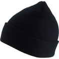 thumbnail image 4 of Gorro de lana para hombre y mujer, gorro de invierno con puños, tejido suave y cálido, gorro de calavera, 4 of 7