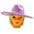 thumbnail image 3 of Lavender Rhinestone Cowboy Hat (Each), 3 of 3