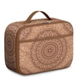 thumbnail image 1 of Boho Folk Insulated Tote Geometric Mandala Lightweight Compact with Front Pocket, 1 of 6