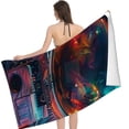 thumbnail image 2 of Astronaut Beach Towel, Absorbent Quick Dry Swimming Yoga Beach Towels, Sand Free Microfiber Beach Towel, 2 of 8