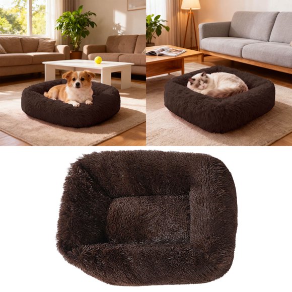 Pet Comfort Haven Bed for Cats and Dogs Calming Cushion with Self-Warming Machine Washable Indoor Outdoor Pet Bed for Cozy Rest and Lounging