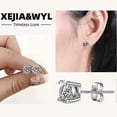 thumbnail image 4 of 1-2CT Moissanite Stud Earrings for Women Men Girl,18K White Yellow Gold Plated S925 Sterling Silver D Color VVS1 Clarity Round Cut Lab Created Diamond, 4 of 4