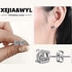 thumbnail image 4 of 1-2CT Moissanite Stud Earrings for Women Men Girl,18K White Yellow Gold Plated S925 Sterling Silver D Color VVS1 Clarity Round Cut Lab Created Diamond, 4 of 4
