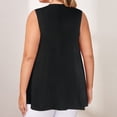 thumbnail image 4 of USSUMA Womens Summer Tops and Blouses Trendy Women V Neck T Shirts Summer Tops Sleeveless Plus Size Tunic Tops Blouse Casual Loose Tank Top T Shirts Summer Tops Tee Female, 4 of 7