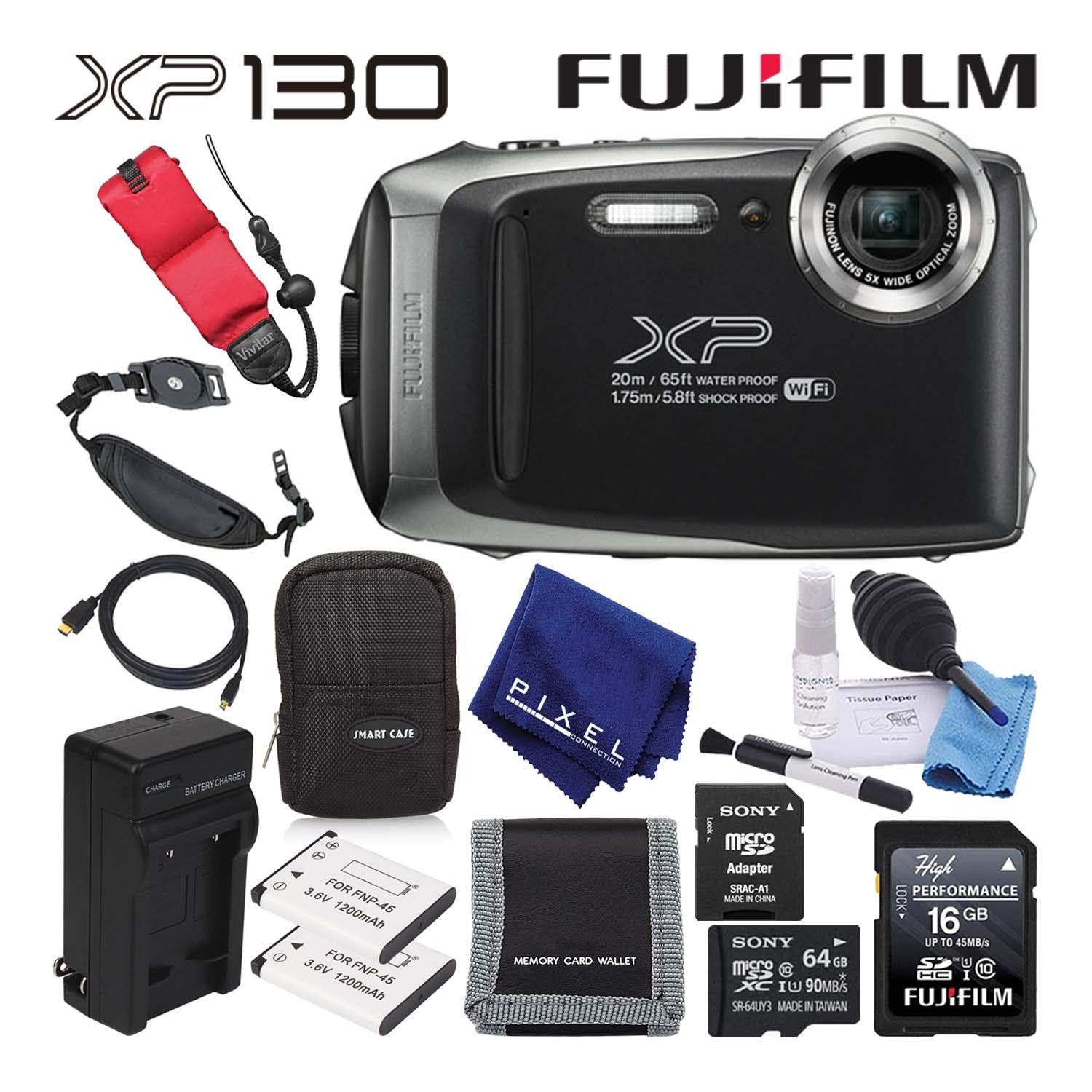 Fujifilm FinePix XP130 Waterproof Digital Camera (Silver