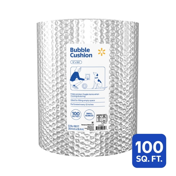 Walmart Clear Bubble Cushion Roll 12in x 100ft