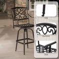 thumbnail image 4 of Rustic Industrial Bar Stool-Metal Swivel Barstools-Counter Bar Height-Vintage Farmhouse Kitchen Breakfast Cafe Stool-with Backrest & Armrests, 4 of 6