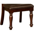 thumbnail image 6 of Espresso Leatherette Brown Cherry Solid wood Set of 2pc Dining Chairs Formal Luxurious Side Chairs Padded Seat Back Dining Room, 6 of 6