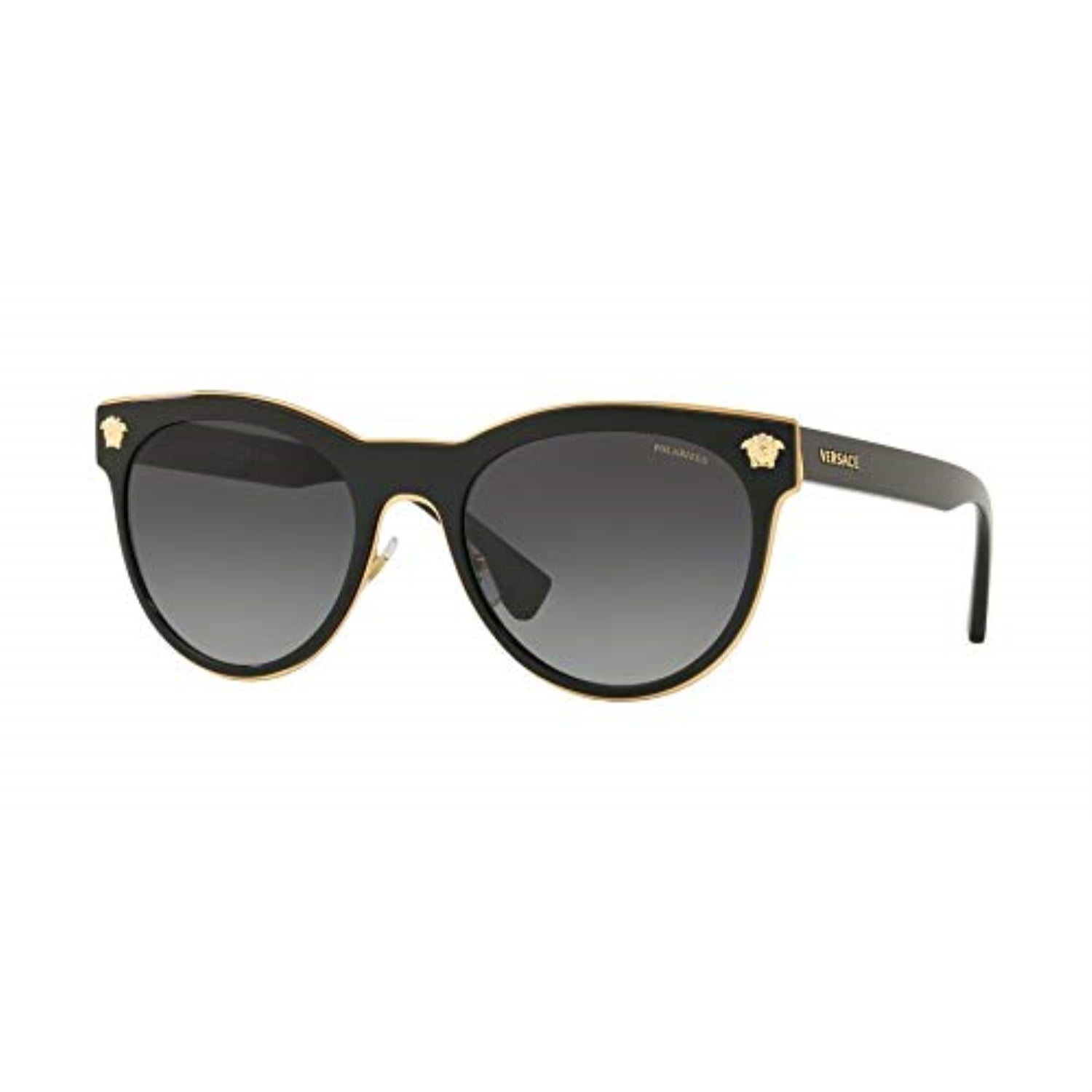 54mm Black Lenses Metal Frame Versace Woman Polarized Sunglasses 