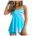 thumbnail image 2 of WQJNWEQ Sales Bathing Suits for Women Plus 2 Piece Swim Trunks Bottoms Swimsuit Sets Blue, 2 of 7