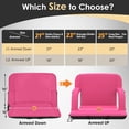 thumbnail image 5 of DKMOCO 2PCS 25" Extra Wide Dual Side Heated Stadium Seats for Bleachers with Back Support, Folding Bleacher Seat with Storage Pockets for Outdoor Camping Games Sports,Pink(No Battery), 5 of 9