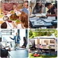 thumbnail image 7 of Bestoffice 6FT Picnic Table Folding Table Camping Table Plastic Table Fold Up Table Lock,White, 7 of 7