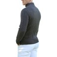 thumbnail image 3 of Lars Amadeus Men's Stand Collar Long Sleeves Single Breasted Cardigan, 3 of 7