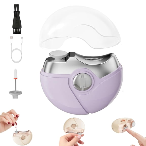 Electric Nail Clippers for Seniors & Adults, 3-in-1 Automatic Nail Trimmer | Electric Nail Clipper with Nail Scraps Storage, Automatic Nail Trimmer for Toenails & Fingernails