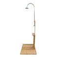 thumbnail image 6 of Outdoor Poolside Shower Head Kit with Chassis Board, Pool Shower Kit with Adjustable Pressure Function and Storage Hole, Outside Shower Station for Outdoor, Backyard, Poolside, Beach, Pool, Natural, 6 of 6