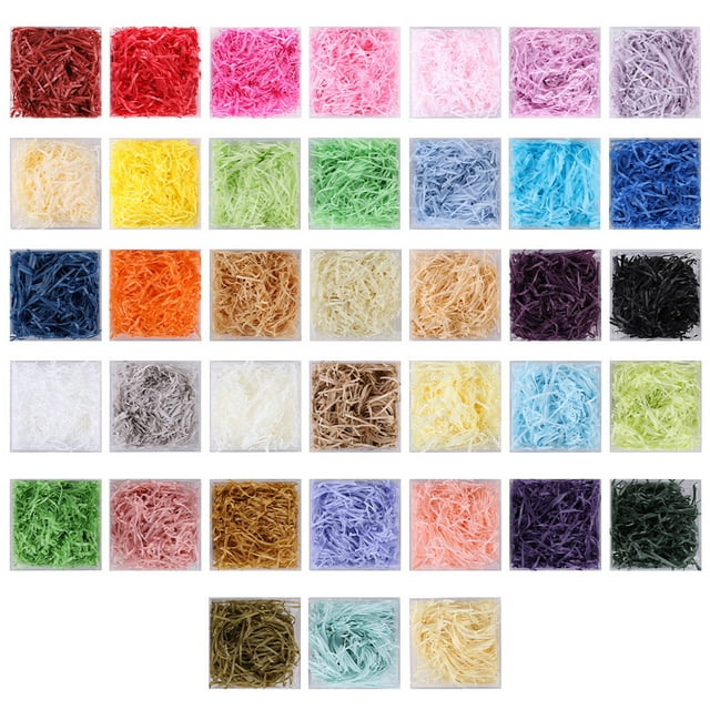 1 Pack Lafite Paper Raffia Filler Colorful Shredded for Wedding Box Packaging Decoration Practical Wedding Party Easter New Year Royal blue