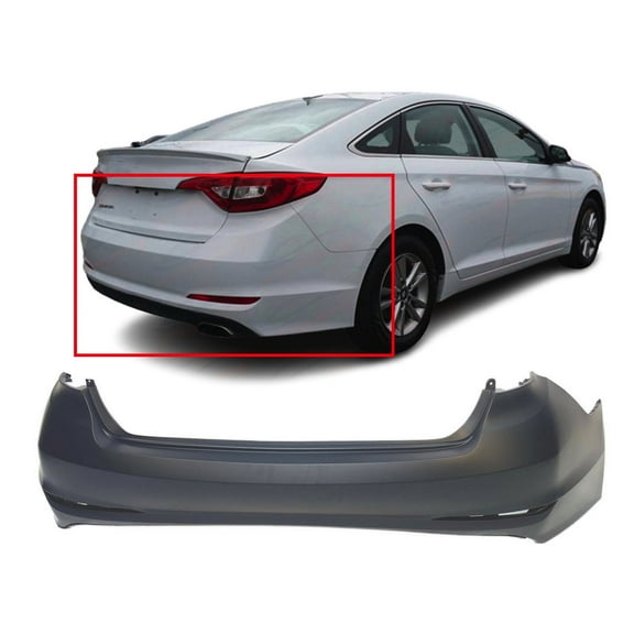 DCP Primed Rear Bumper Cover for 2015 2016 2017 Hyundai Sonata 15 16 17
