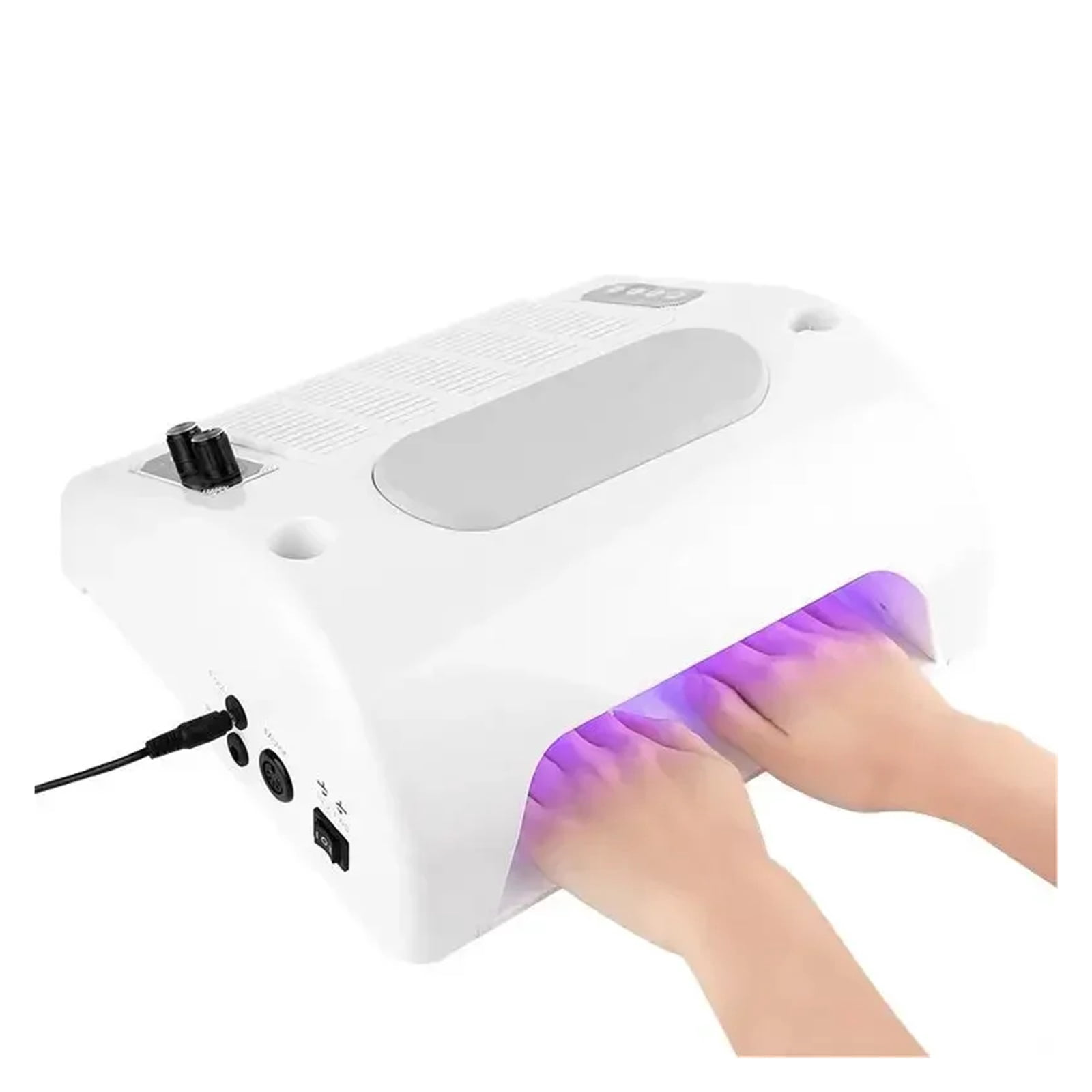 5 IN 1 Newest 80W UV LED Lamp Nail Dryer With Vacuum Cleaner Nail Dust Collector Machine Nail Drill Powerful Salon Tools